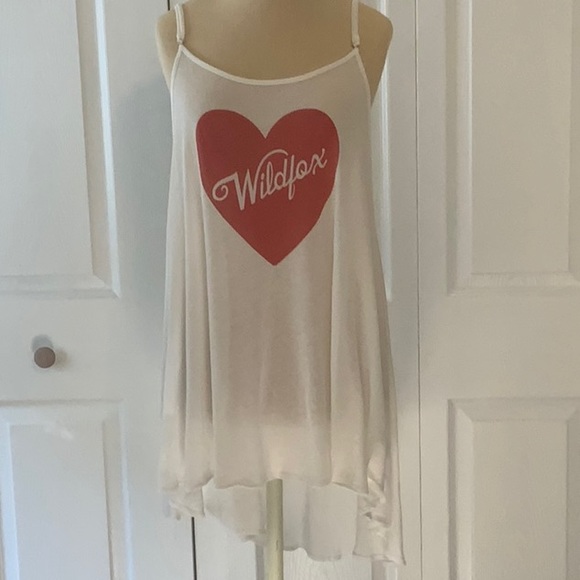 WILDFOX -Sheer Coverup- Small- Adjustable Straps- WILDFOX in Heart- Like New - Picture 1 of 6